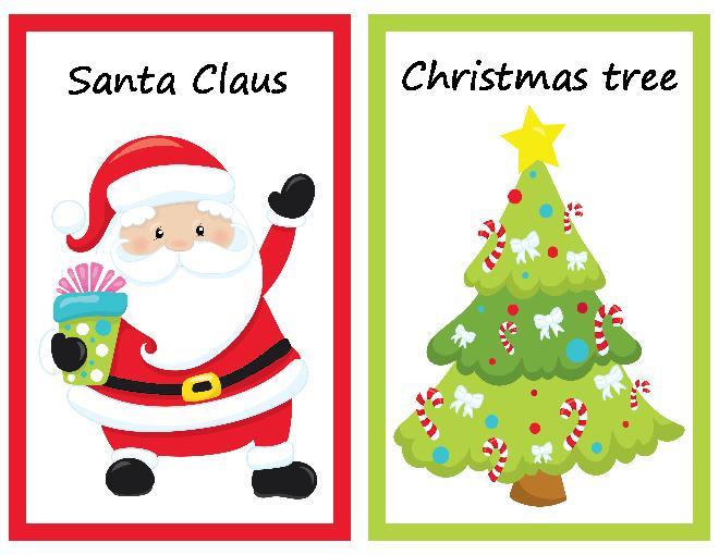 Christmas for kids. Christmas Flashcards for Kids. Christmas Vocabulary Cards. Merry Christmas for Kids. Карточки на английский Санта-Клаус.