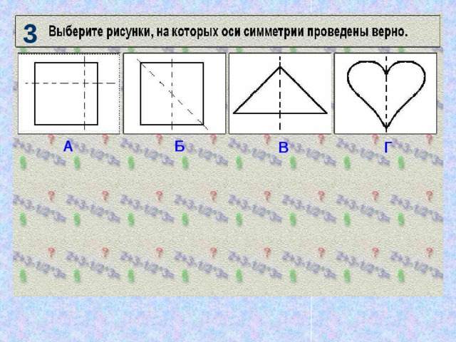 Урок математики 6 класс симметрия в пространстве. Ось симметрии 4 класс математика. Симметрия 4 класс математика. Симметрия 4 класс. Выбери рисунки в которых правильно проведена ось симметрии.