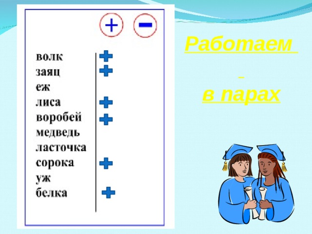  Работаем в парах 