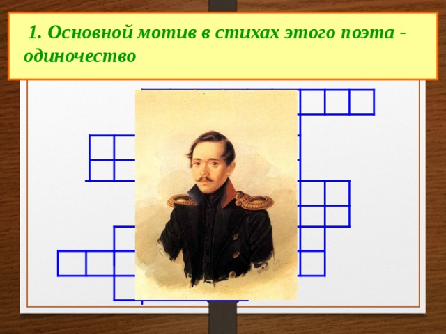  1. Основной мотив в стихах этого поэта - одиночество 1 