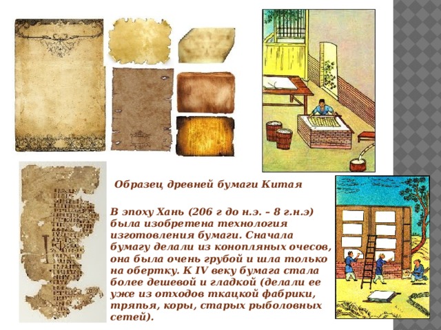 Бумага в древности