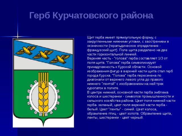 Гербы городов курской области картинки с названиями