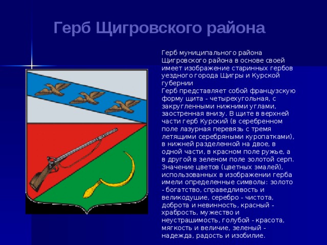 Гербы городов курской области картинки с названиями