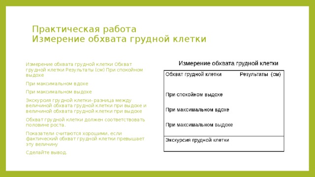 Работа измерение обхвата грудной клетки. Измерение обхвата грудной клетки 8 класс биология. Практическая работа измерение обхвата грудной клетки. Практическая работа измеряем обхват грудной клетки. Обхват грудной клетки практическая работа.