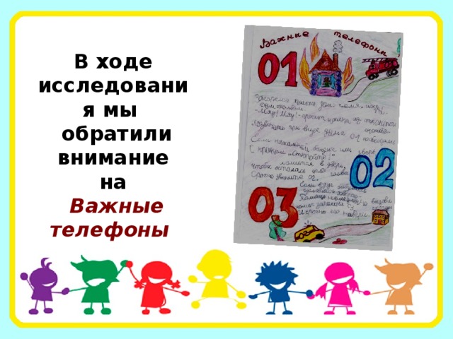 В ходе исследования мы  обратили внимание на  Важные телефоны 