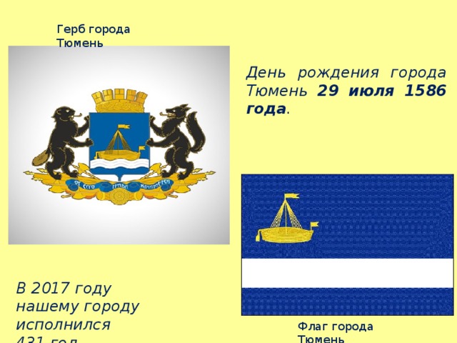 Герб тюмени фото и флаг