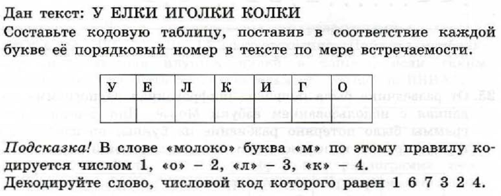 Задачи на кодирование 7 класс