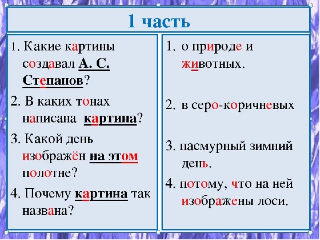 Сочинение по картине лоси 2 класс школа россии