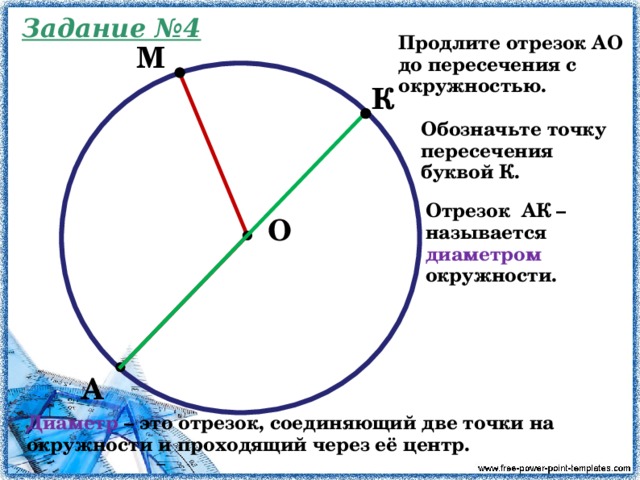 Диаметр это отрезок