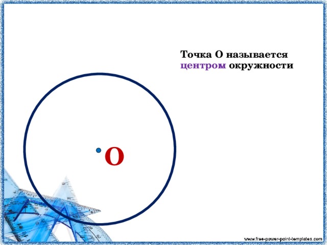 Точка О называется центром окружности О 