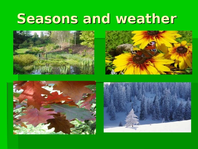 Seasons and weather 