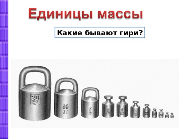 Меры массы 3 класс проект