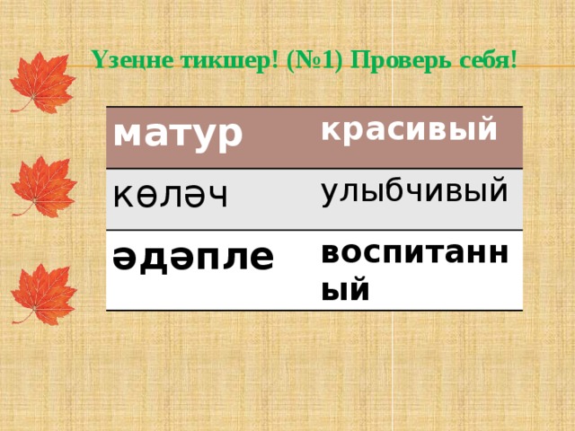 Сыйфат 2 класс презентация