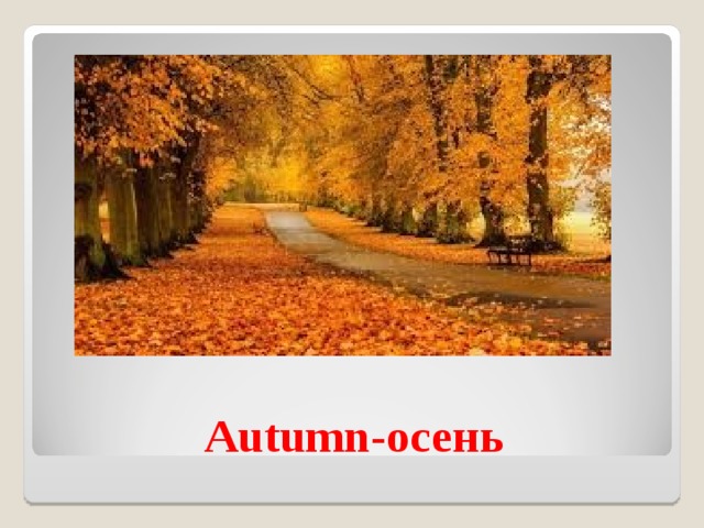 Autumn- осень 