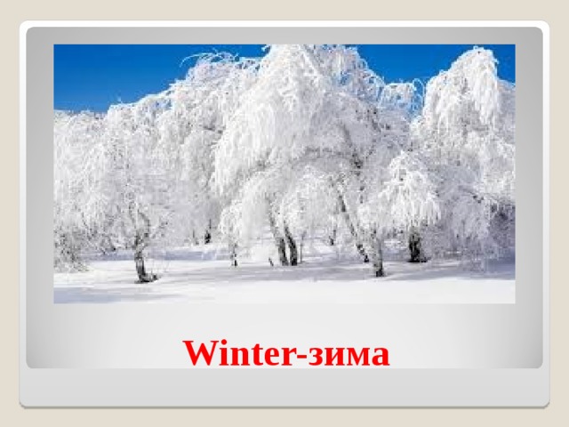 Winter- зима 