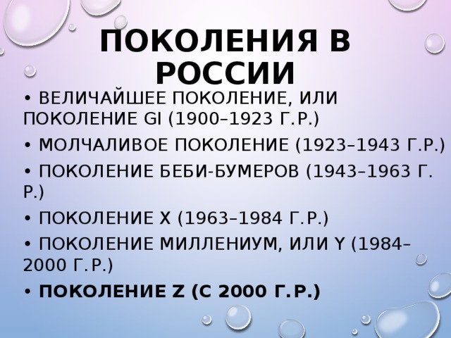 Молчаливое поколение презентация