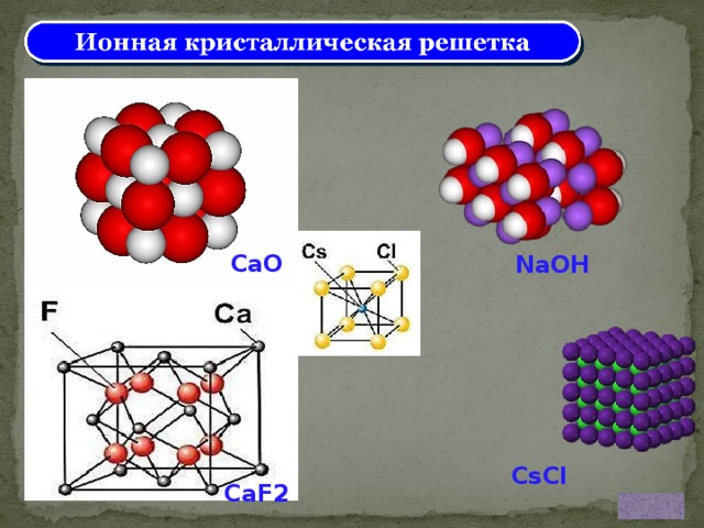 Cao химическая связь и схема