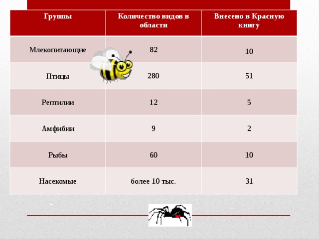 Сколько видов организмов разных