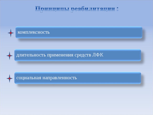 комплексность длительность применения средств ЛФК социальная направленность 