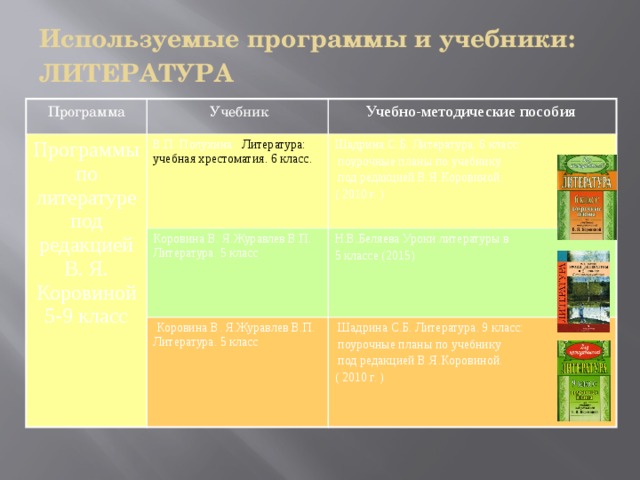 Учебные планы учебные программы учебники и учебные пособия