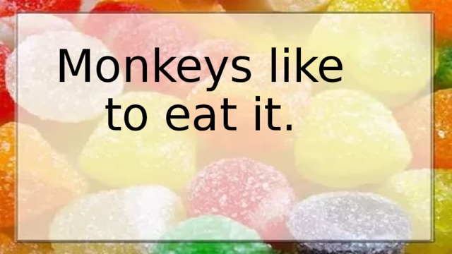 Monkeys like to eat it. 