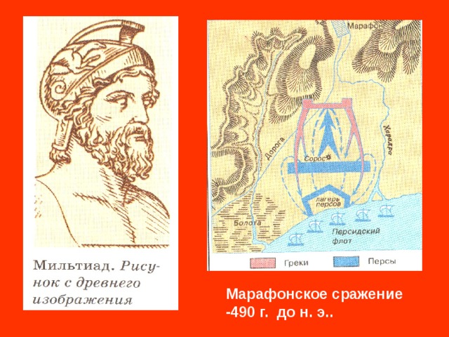 Марафонское сражение -490 г. до н. э.. 