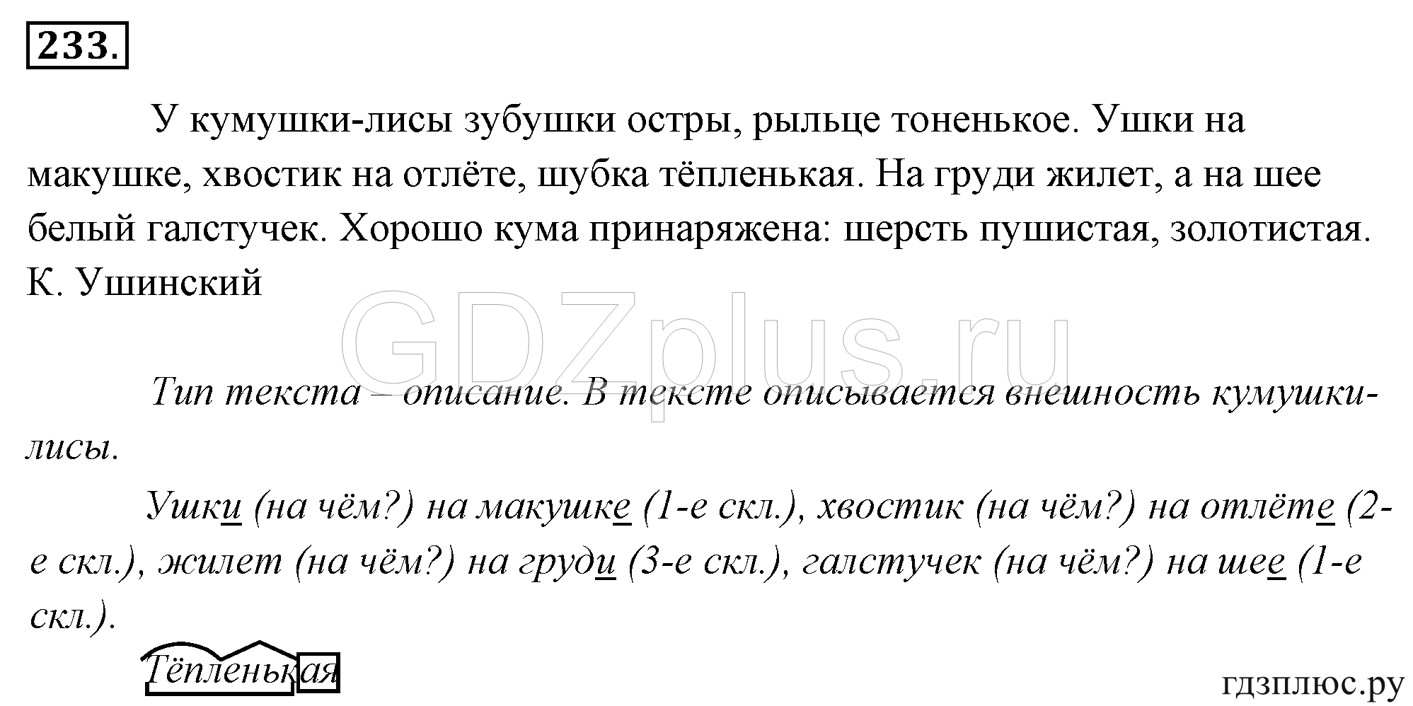 План-конспект по русскому языку. Тема: «Предложный падеж имён  существительных».