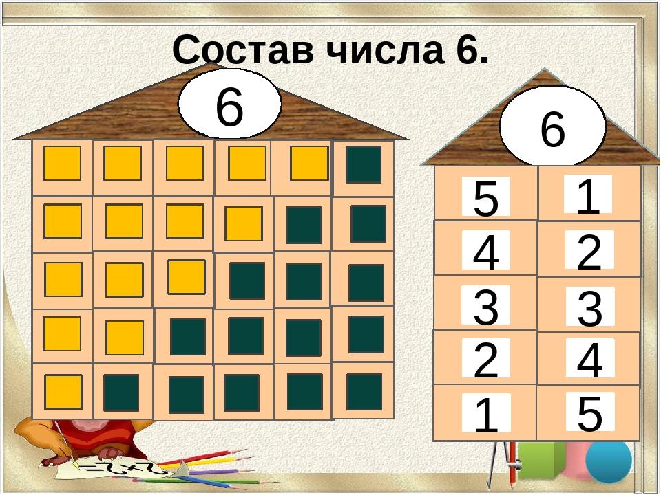 Картинка состав числа 6