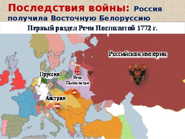 Последствия войны: Россия получила Восточную Белоруссию 
