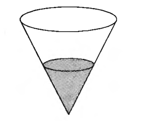 В сосуде имеющем форму конуса уровень. В сосуд имеющий форму конуса налили 50 мл жидкости. В сосуд имеющий форму конуса налили 20 мл жидкости до половины высоты. Объем конуса налили 25 мл жидкости до половины. Налита половина конуса 25 мл с формулой.