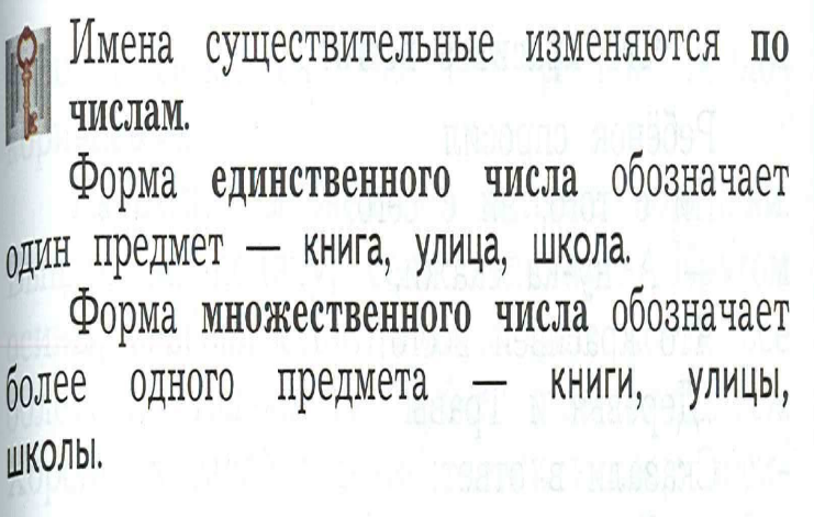 Число имен существительных 3 класс технологическая карта
