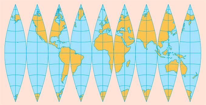 Карта мира как глобус