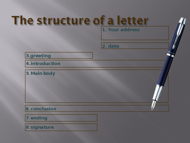 Letter structure