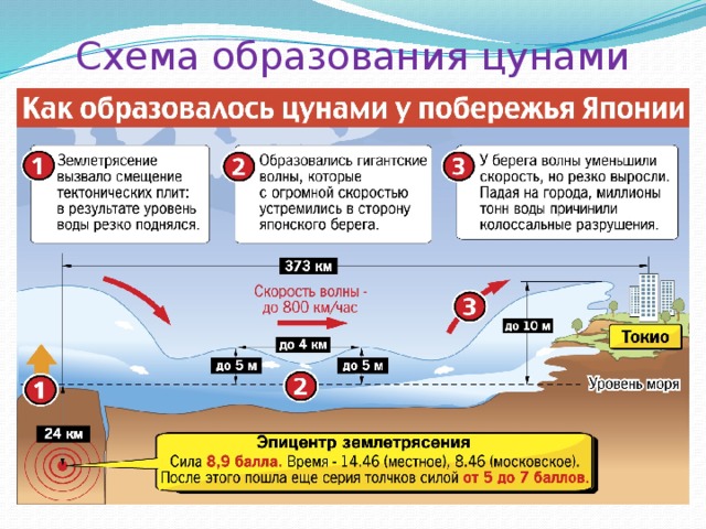 Цунами причины возникновения и физика процессов проект