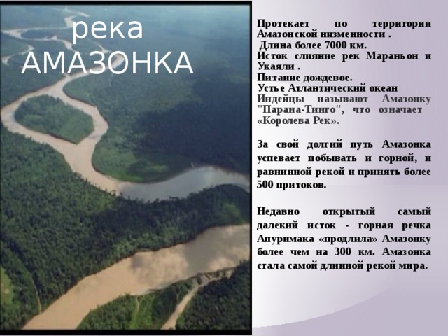 Река Амазонка Исток Южная Америка