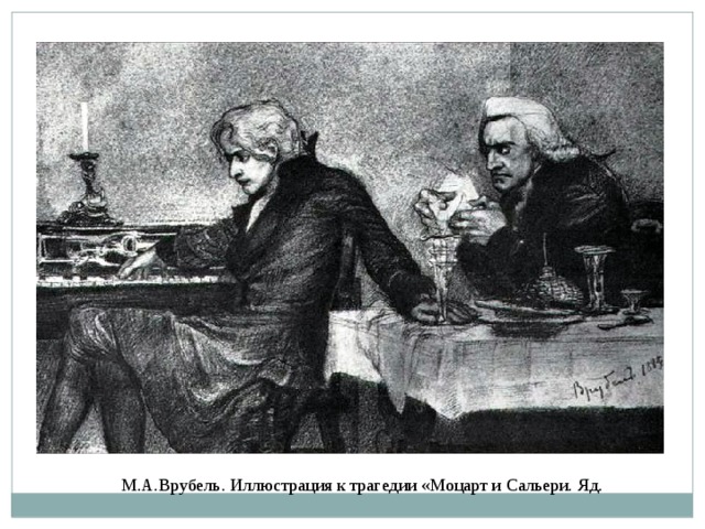 М.А.Врубель. Иллюстрация к трагедии «Моцарт и Сальери. Яд. 