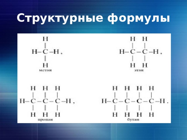 Структурные формулы 