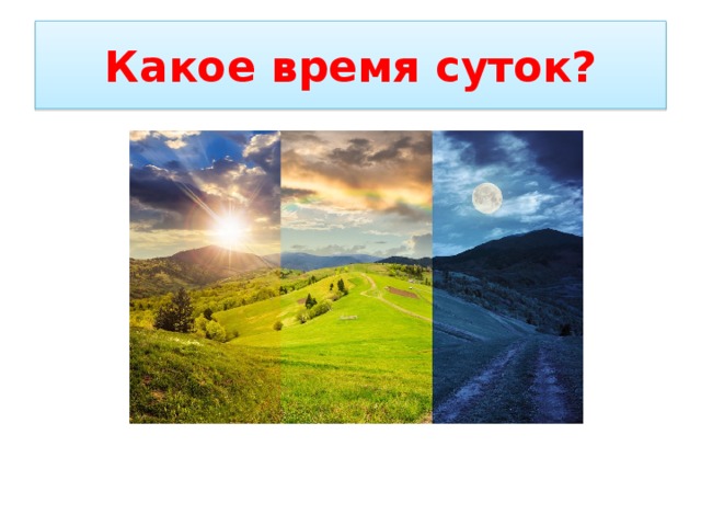 Какое время суток? 