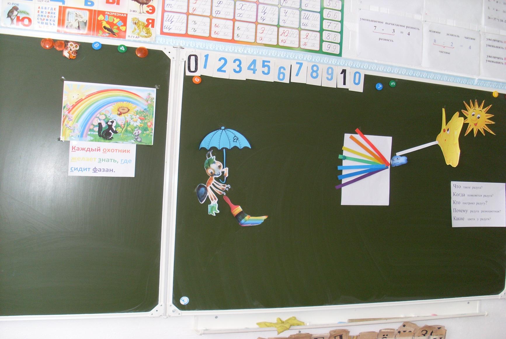 Почему радуга разноцветная 1 класс конспект урока