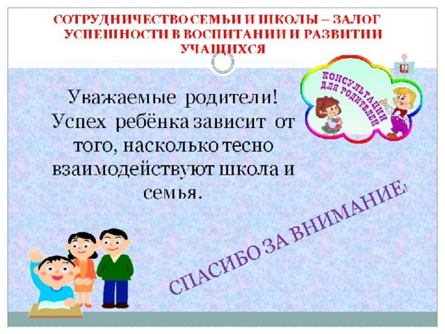 Взаимодействие семьи и школы проект