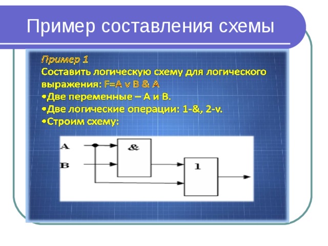 Пример составления схемы