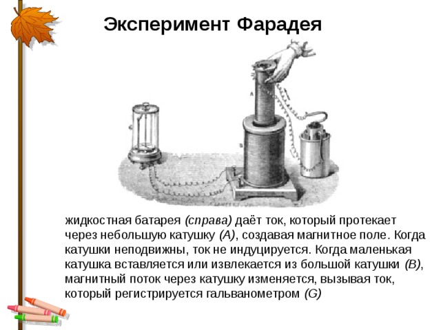 4 опыта фарадея рисунки