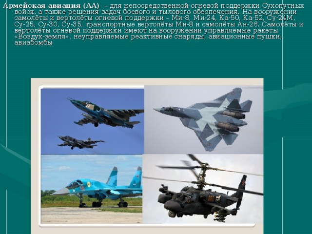 Армейская авиация презентация