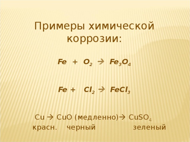 Коррозия fe