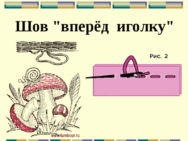 Шов вперед иголку пошагово 2 класс презентация