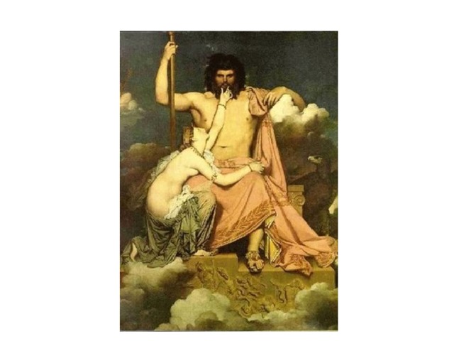 Зевс-громовержец и его жена Гера.    Г 