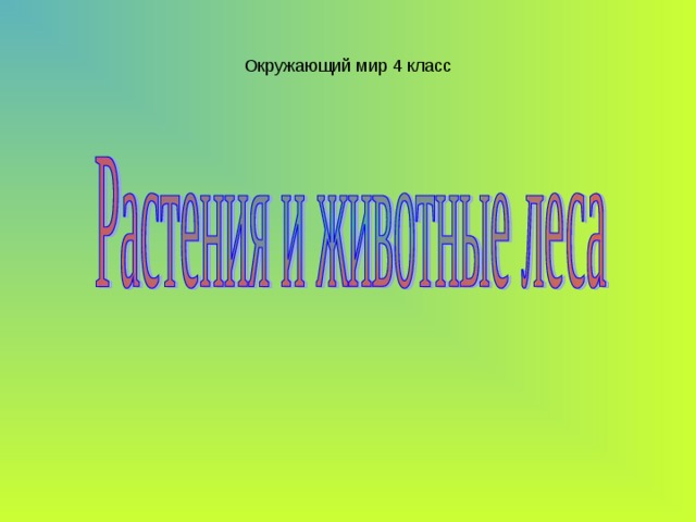 Окружающий мир 4 класс 