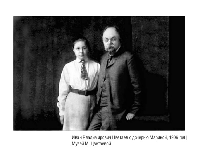 Иван Владимирович Цветаев с дочерью Мариной, 1906 год | Музей М. Цветаевой 