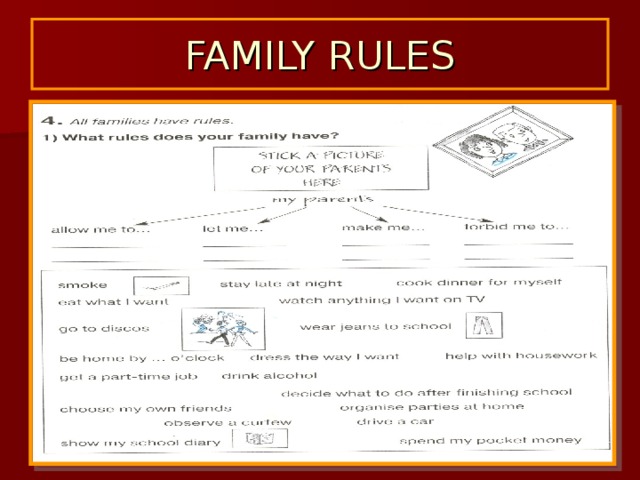 FAMILY RULES 