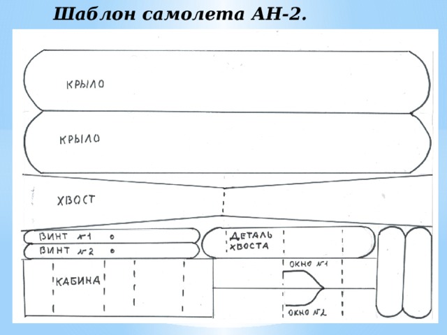 Шаблон самолета АН-2. Материал 